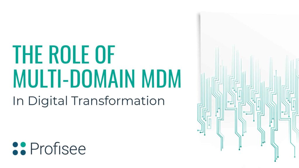 A graphic highlighting the importance of Multi-Domain MDM for digital transformation initiatives.