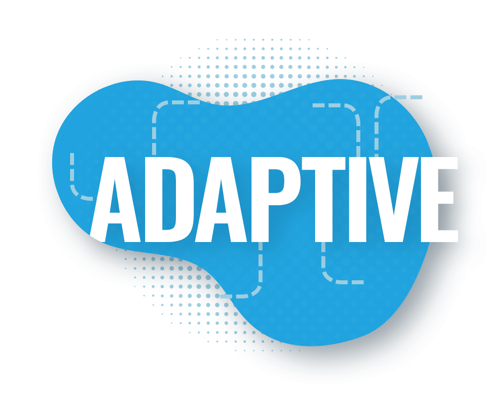 The word "ADAPTIVE" in a stylized design.