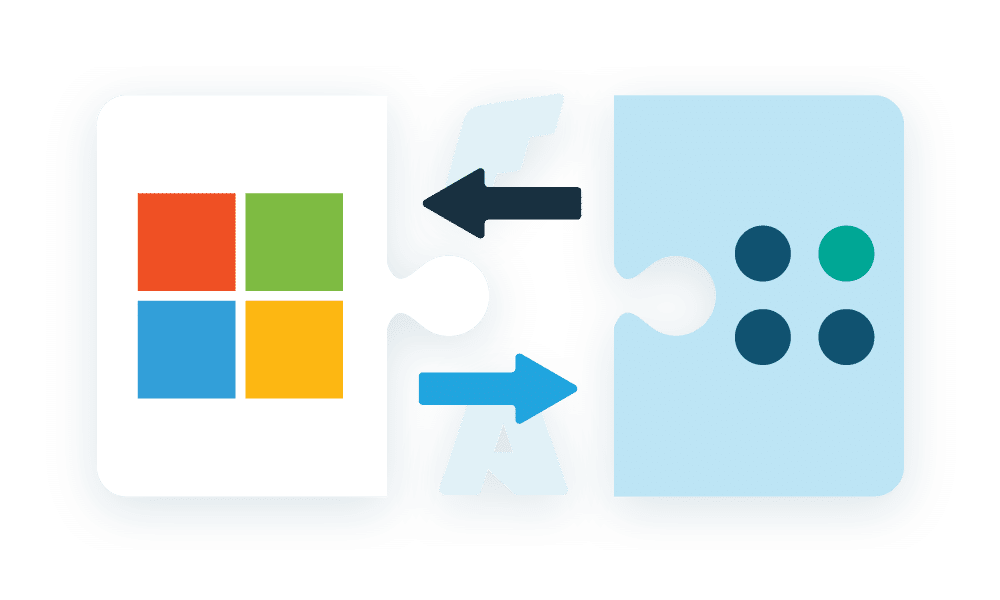 Graphic with Microsoft and Profisee logo representing an integration.