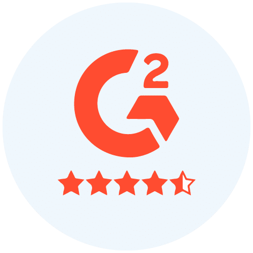 G2 logo with a 4.5-star rating.