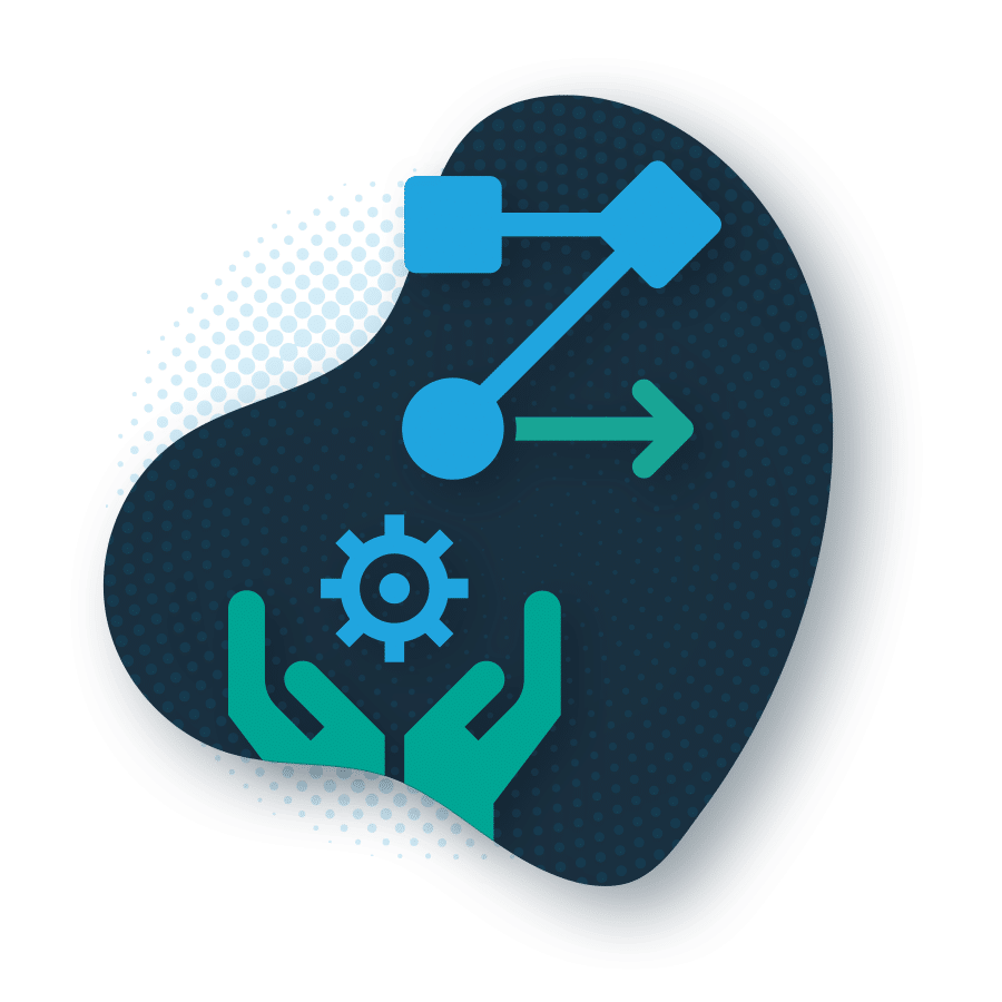Data governance and management icon.