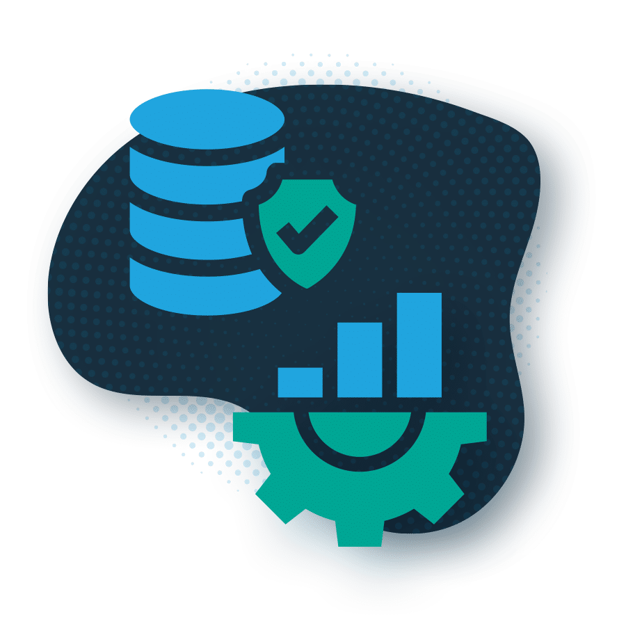 Data security and processing icon.