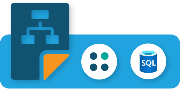 Icons represent hierarchy, data points, and insight.