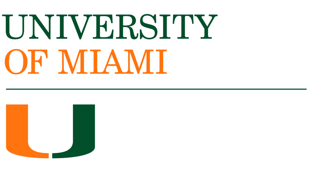 Logo for the University of Miami.